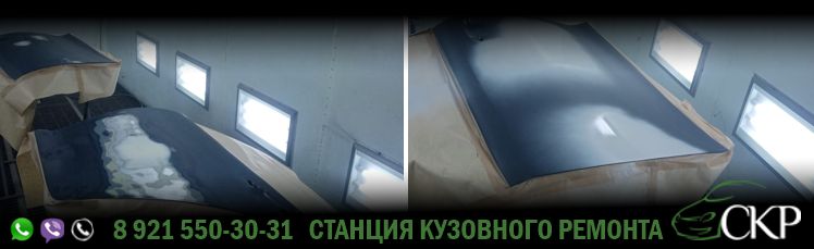 Кузовной ремонт левого борта Киа Оптима (Kia Optima) в СПб в автосервисе СКР.
